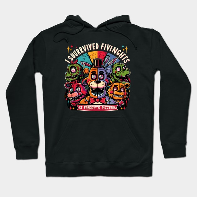 I Survived Five Nights at Freddy's Pizzeria Hoodie by Rizstor